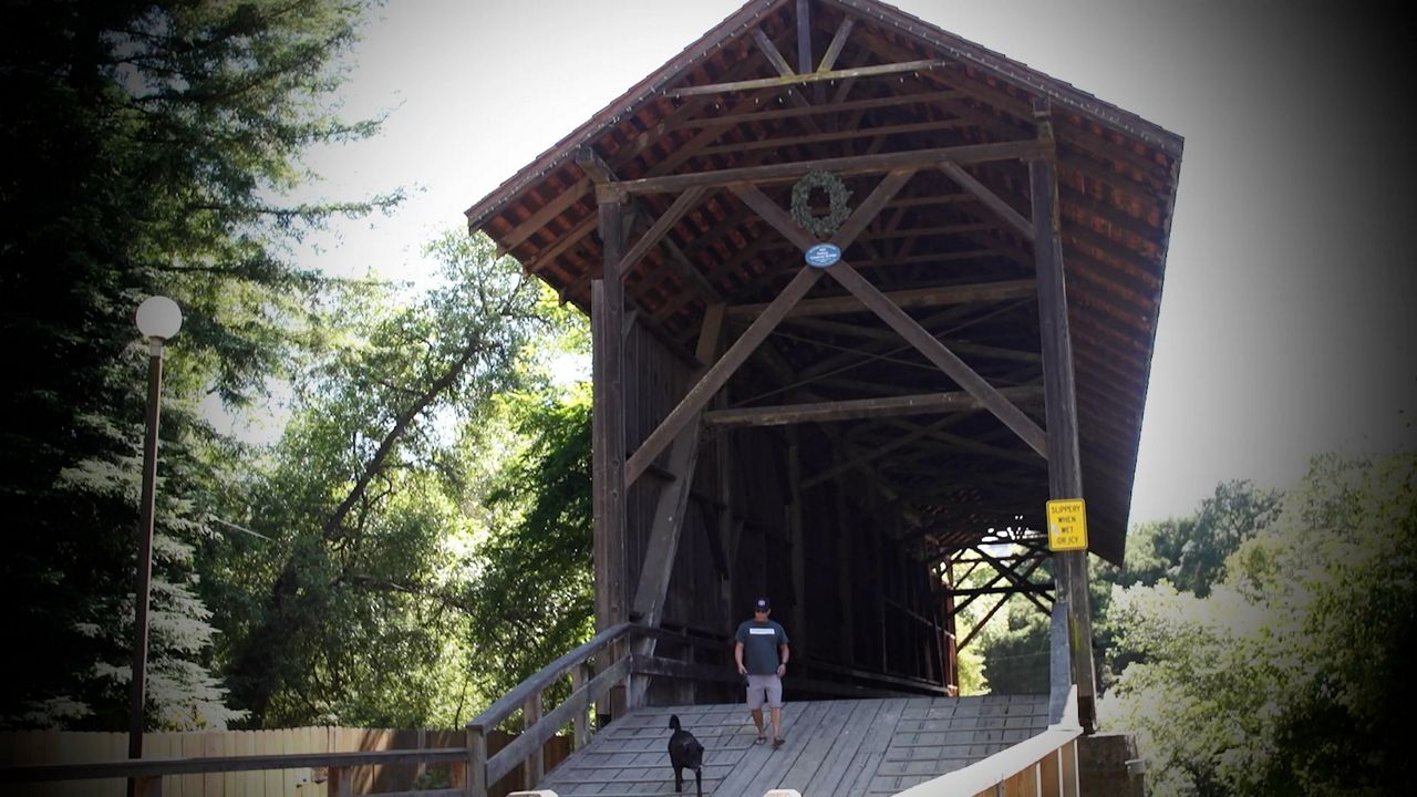 Felton Grove is known for its iconic covered bridge. (Spectrum News)